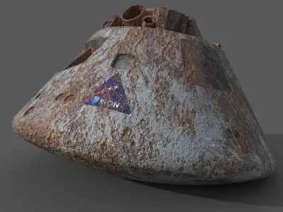 Orion Capsule - 3 Texture Sets Low-poly 3D model