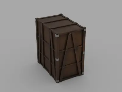 Reinforced shipping crate 3D model