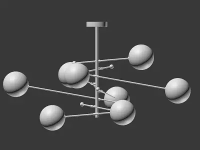 Rd15 8 Arm Pendant Chandelier 3D model