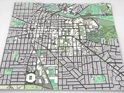 Cityscape Ann Arbor  Washtenaw County Michigan United States 3D model