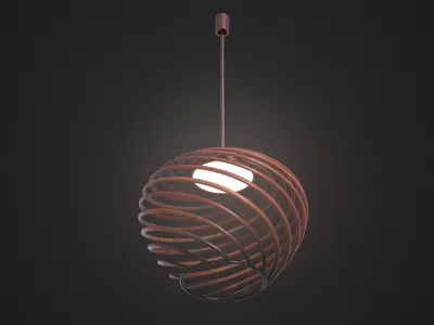 Wooden Light 1 3D model