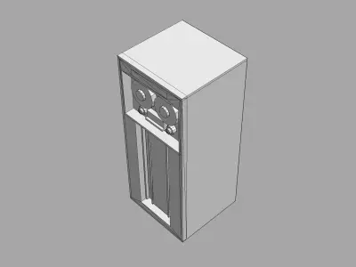 Vintage Magnetic Tape Unit - With Tape Reels Low-poly 3D model