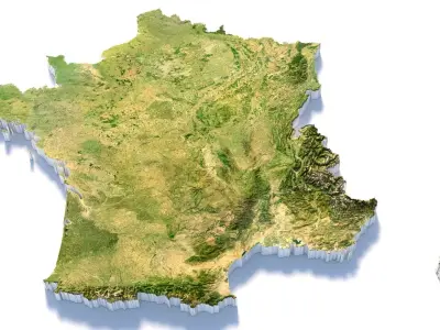 France Country Terrain 3D model