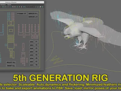  Great Horned Owl Rigged 