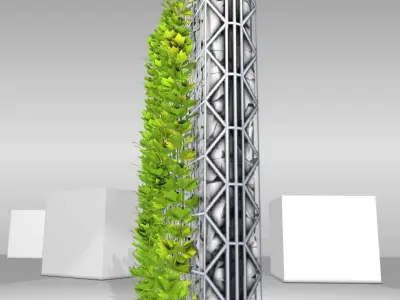 Vines and Gabion Version 2 Low-poly 3D model