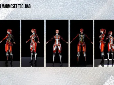 Game Ready Low-Poly PBR character is Heavy Metal Baby Low-poly 3D model