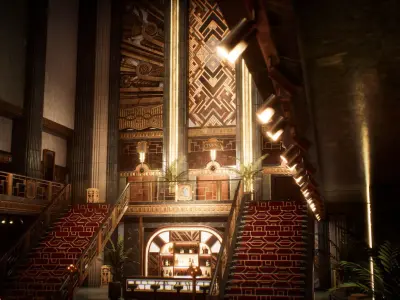 Art Deco Environment Kit - UE5 Low-poly 3D model