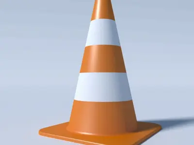 Road pole 3D model