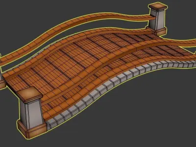 Cartoon Bridge 3D model