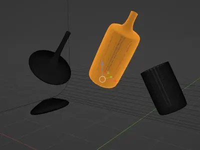 Jars with studio light set Free 3D model