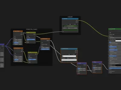 Ledder procedural material Free 3D model