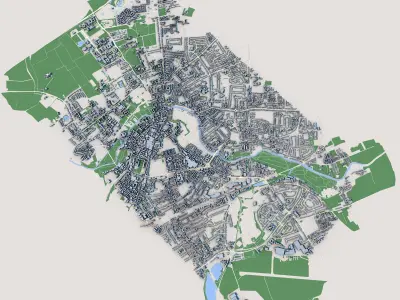 Cambridge City England 3D model