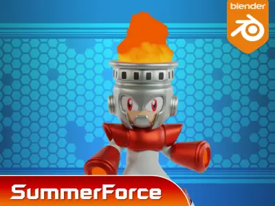 Fireman - Megaman Powered up 3D model