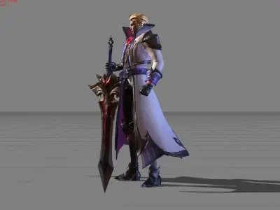 Alucard Romantic Fantasy Skin Low-poly 3D model