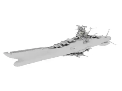 SCI FI Space Battleship Yamato 3D model 3D model
