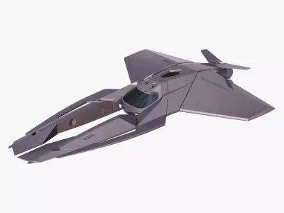 SciFi Starship Interceptor VX M1 3D model