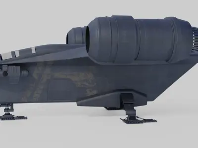 Razor Crest Low-poly 3D model