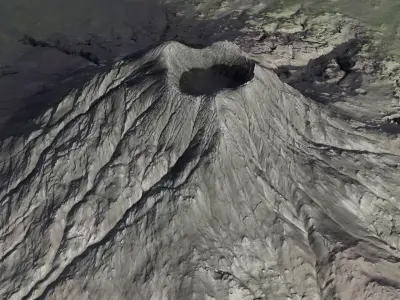 Volcanic landscape terrain model 3D model