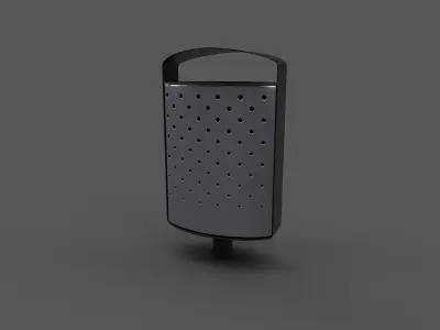 Litter bin Low-poly 3D model buy