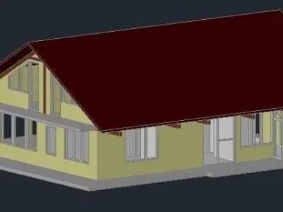 Two floor house 3D model
