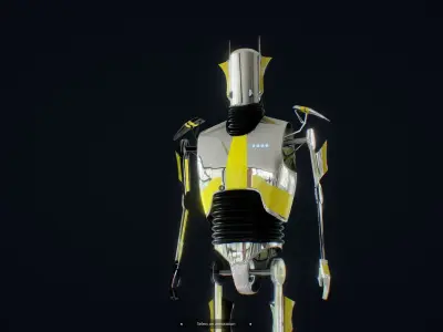 Robot Sci Fi Low-poly 3D model