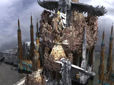 Palace Golden glory Golden City 3D model