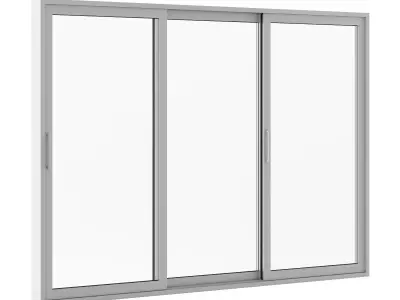 Sliding Metal Doors 3520mm x 2483mm 3D model