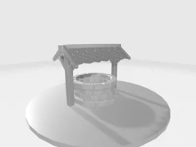 Well - clasic old well Free low-poly 3D model