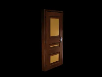 wood door Low-poly 3D model purchase