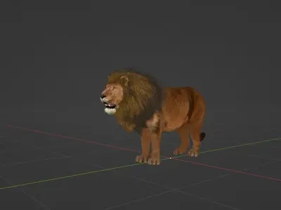 Male African Lion Mr Big 3D model