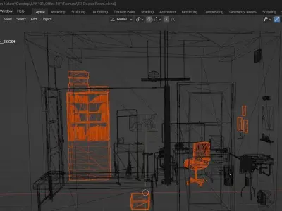 Dr Room Free low-poly 3D model