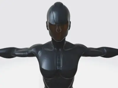 Super black suit 3D model