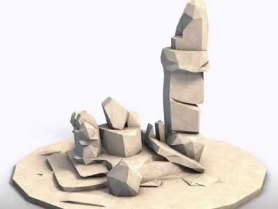Low Poly Stone Vol3 3D model