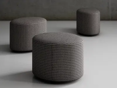 99 Pouf Oval 3D model