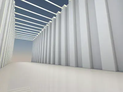 Sci Fi Tunnel 3D model 24