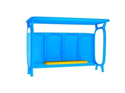 bus stop Low-poly 3D model