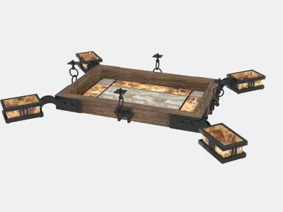  iron chandelier 3D model