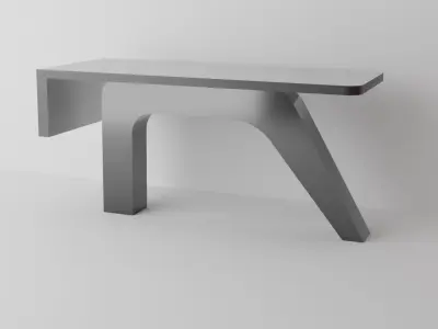 Fast food restaurant sofa and table Low-poly 3D model