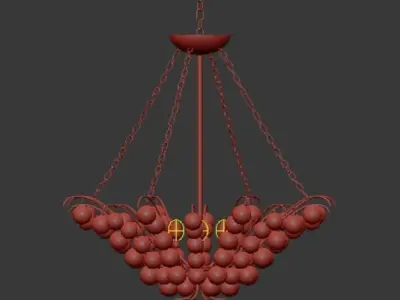 Currey Company Lighting Quantum Chandelier 3D model
