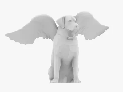 Dog Angel 3D print model