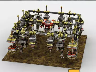 Xyff Tree City Block A4 Space Harbour 3D model