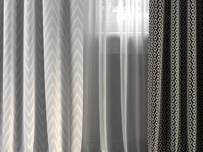 Curtain Set 196 3D model