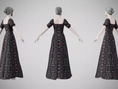 Dress 27 Light Burst Static Low-poly 3D model