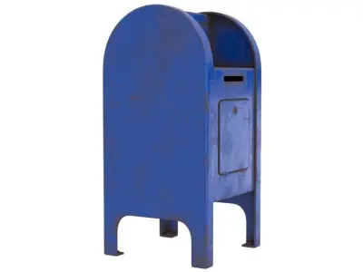 Post Box 2 Textured 3D model