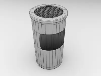 Trashcan trash can 3D model