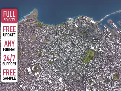 Casablanca - 3D City Model Low-poly 3D model