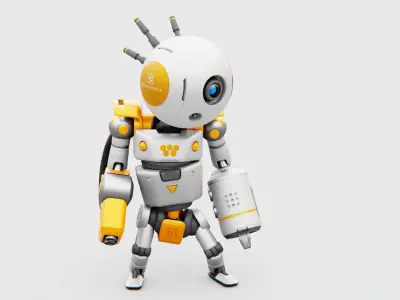 INDUSTRIAL BOT RIGGED 3D model