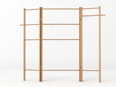 Wooden Rack 3D model