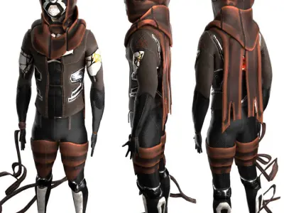 Scifi Character PBR 3D model