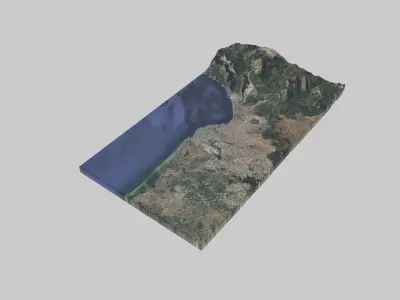 Antalya City Low-poly 3D model